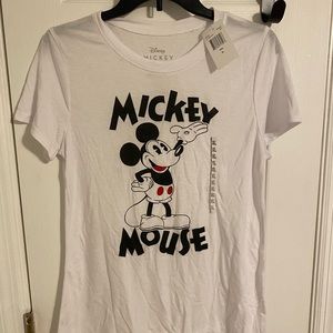 White Mickey Mouse NWT Tshirt XL juniors